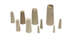SET OF 9 LARGE CONICAL WOODEN PLUGS