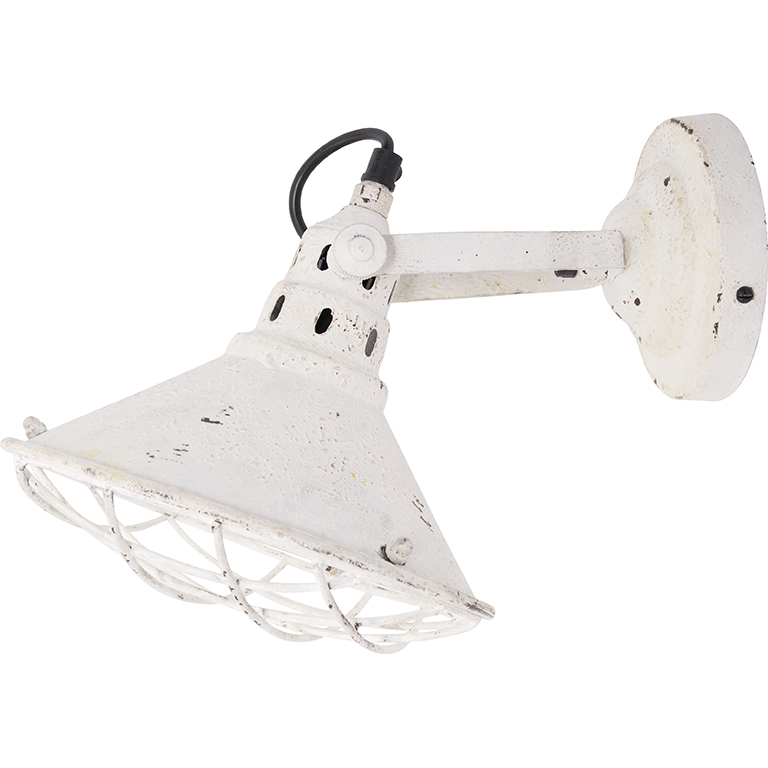 LAMPARA DE PARED DE METAL BLANCA