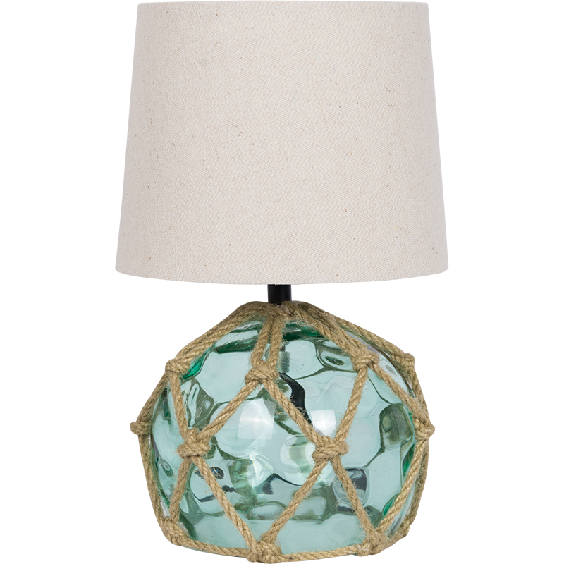 LAMPARA DE MESA DE CRISTAL VERDE PEQUEÑA