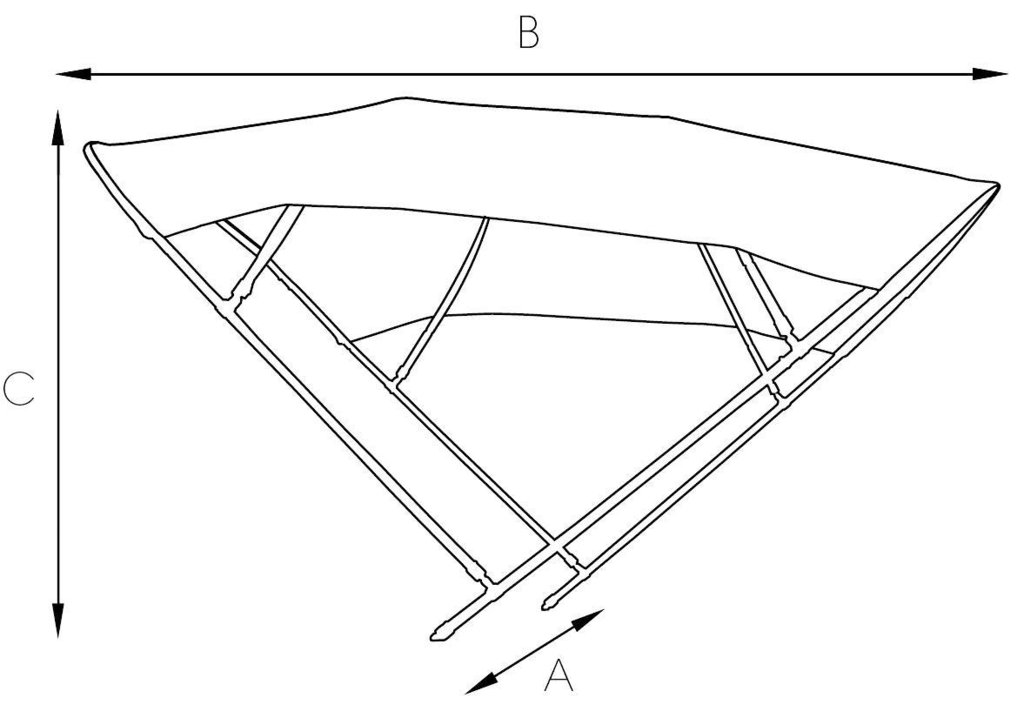 TOLDO BIMINI ARCO DE TUBO DE ALUMINIO - Imagen 2