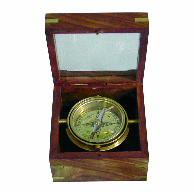 BRÚJULA DE NAVEGACIÓN CON CAJA Y TAPA DE CRISTAL