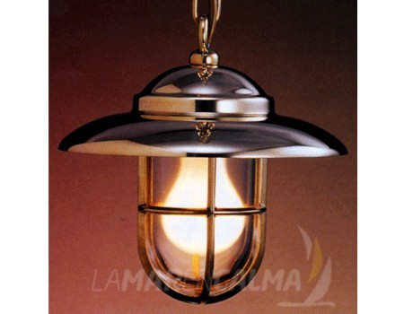LÁMPARA TECHO LATÓN CROMADO CRISTAL TRANSPARENTE